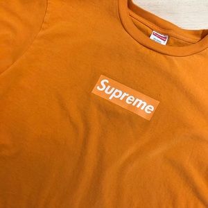 Supreme Orange Box Logo Tee